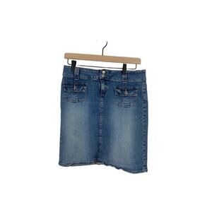 Y2K Soft Large Denim Vintage Forever 21 Bratz Doll Boho Cowgirl Mini Skirt